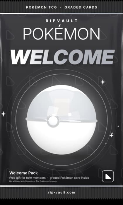 Welcome Pack — a real graded Pokémon card inside